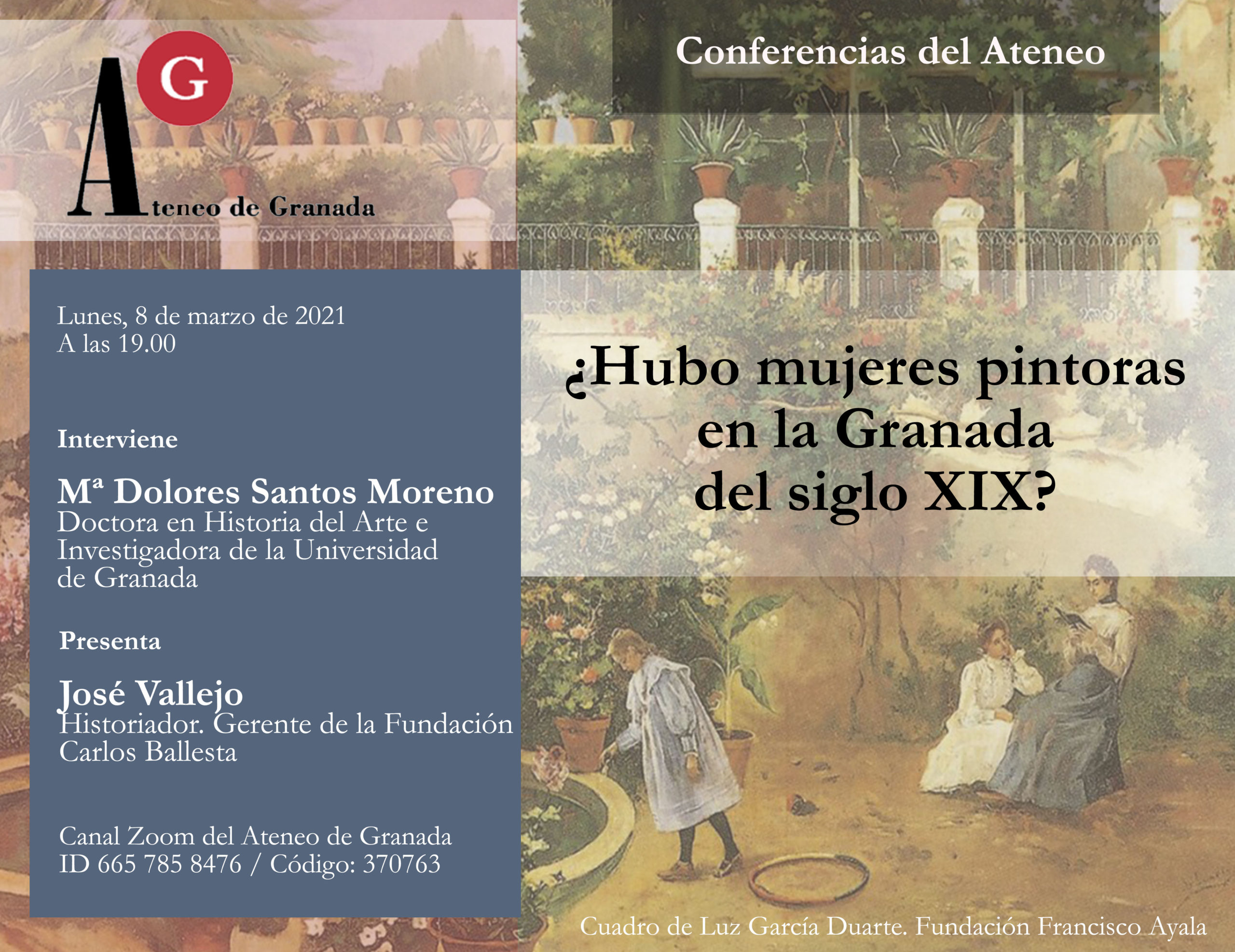 Conferencia El Ateneo | ¿Hubo mujeres pintoras en la Granada del siglo XIX?