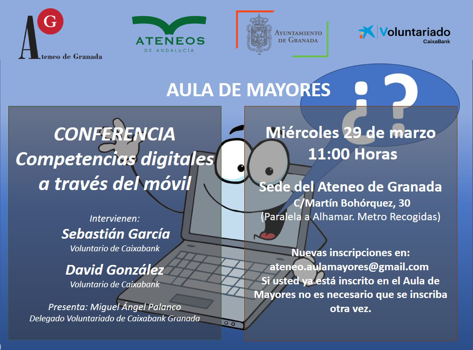 Aula de Mayores | Conferencia: Competencias digitales a través del móvil