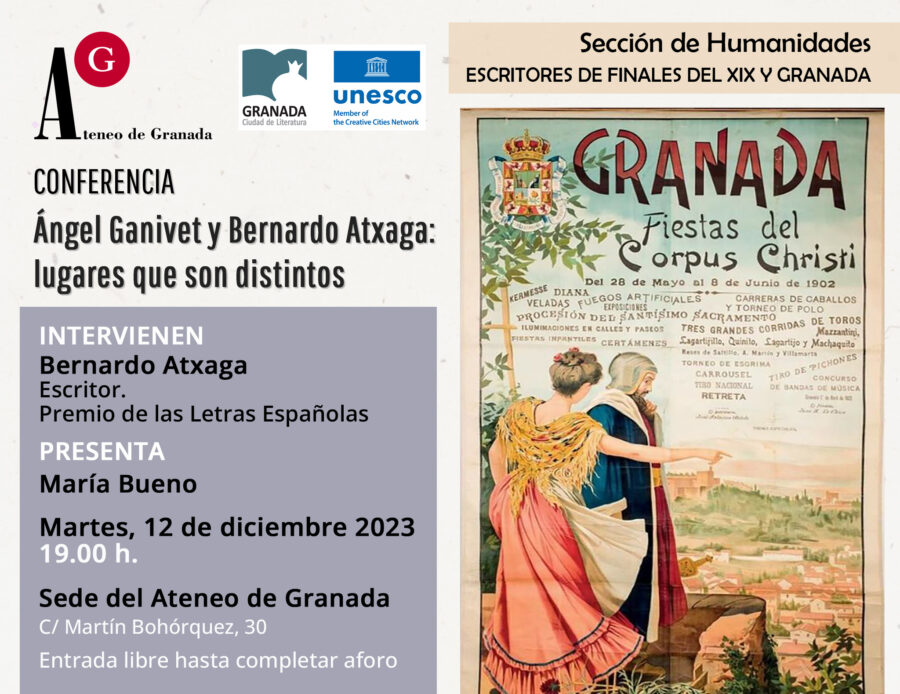 Conferencia | Ángel Ganivet y Bernardo Atxaga: lugares que son distintos